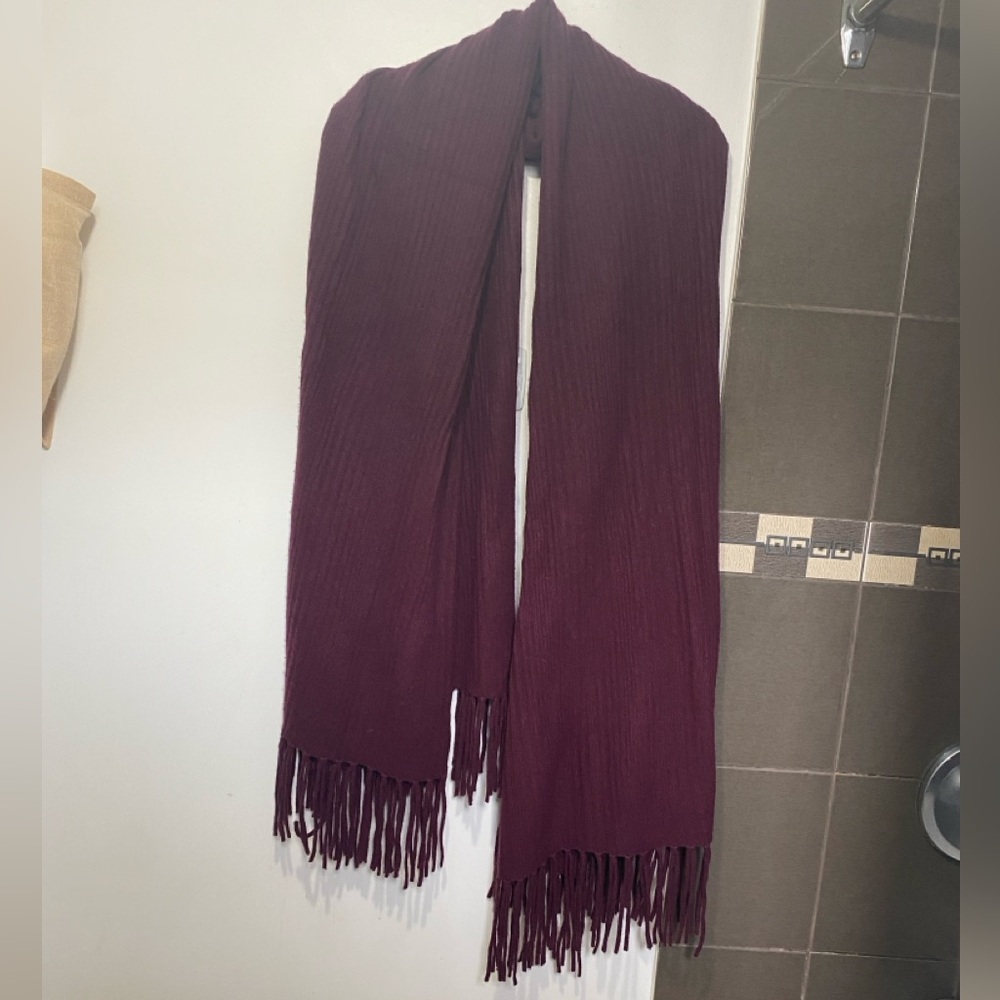 Halogen Burgundy 100% Cashmere Scarf